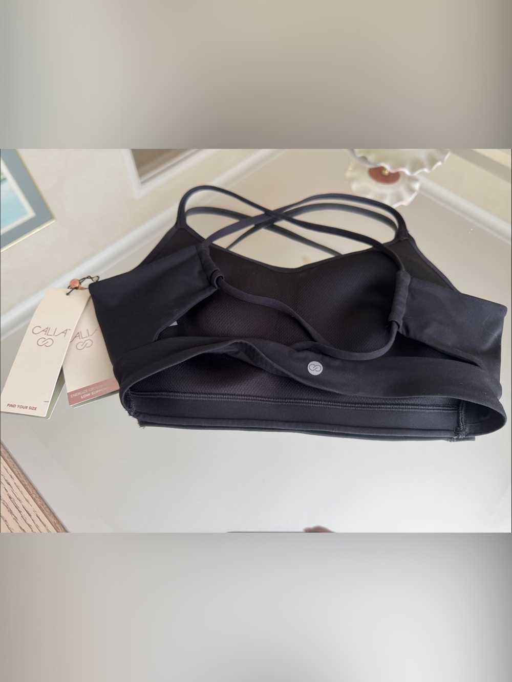 CALIA by Carrie Underwood Black Crisscross Sports Bralette - Picture 3 of 5